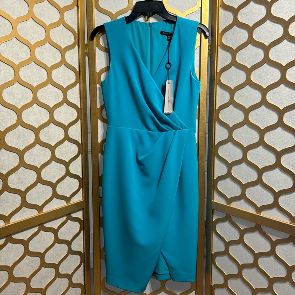 Black halo turquoise dress new with tag